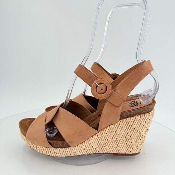 Sofft Womens Clarissa Wedge Ankle Strap Sandals Size 10 M Brown Leather - Picture 9 of 16